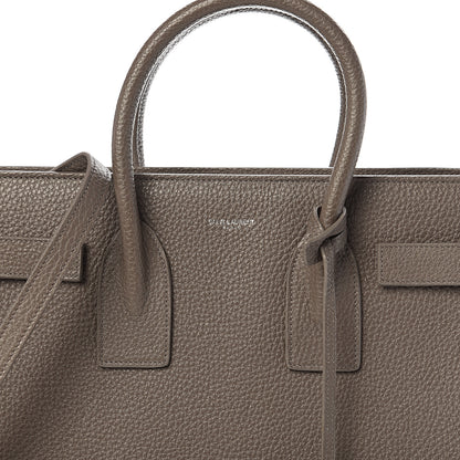 Saint Laurent Grained Calfskin Small Sac De Jour Fog 8 of 8
