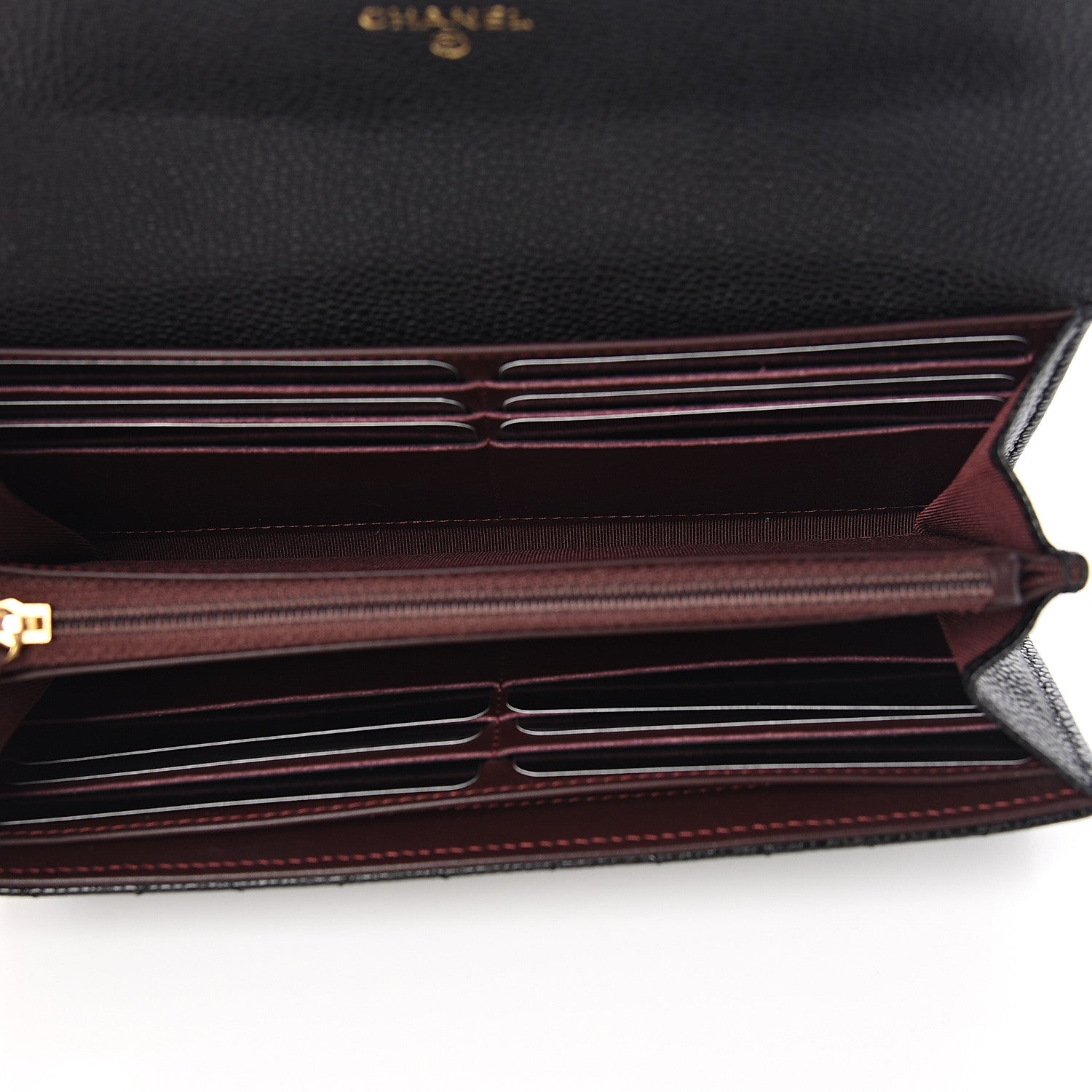 Chanel Caviar Quilted Large Gusset Flap Wallet Black 4 of 9