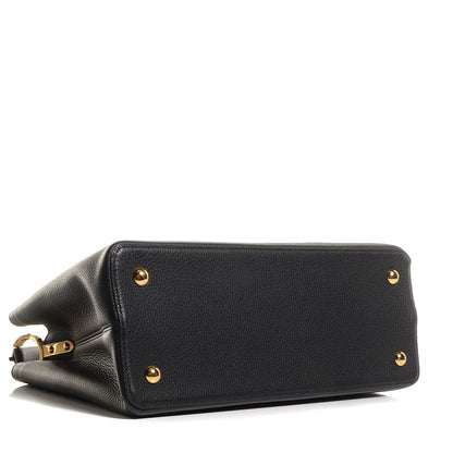 Louis Vuitton Taurillon Capucines MM Black 4 of 8