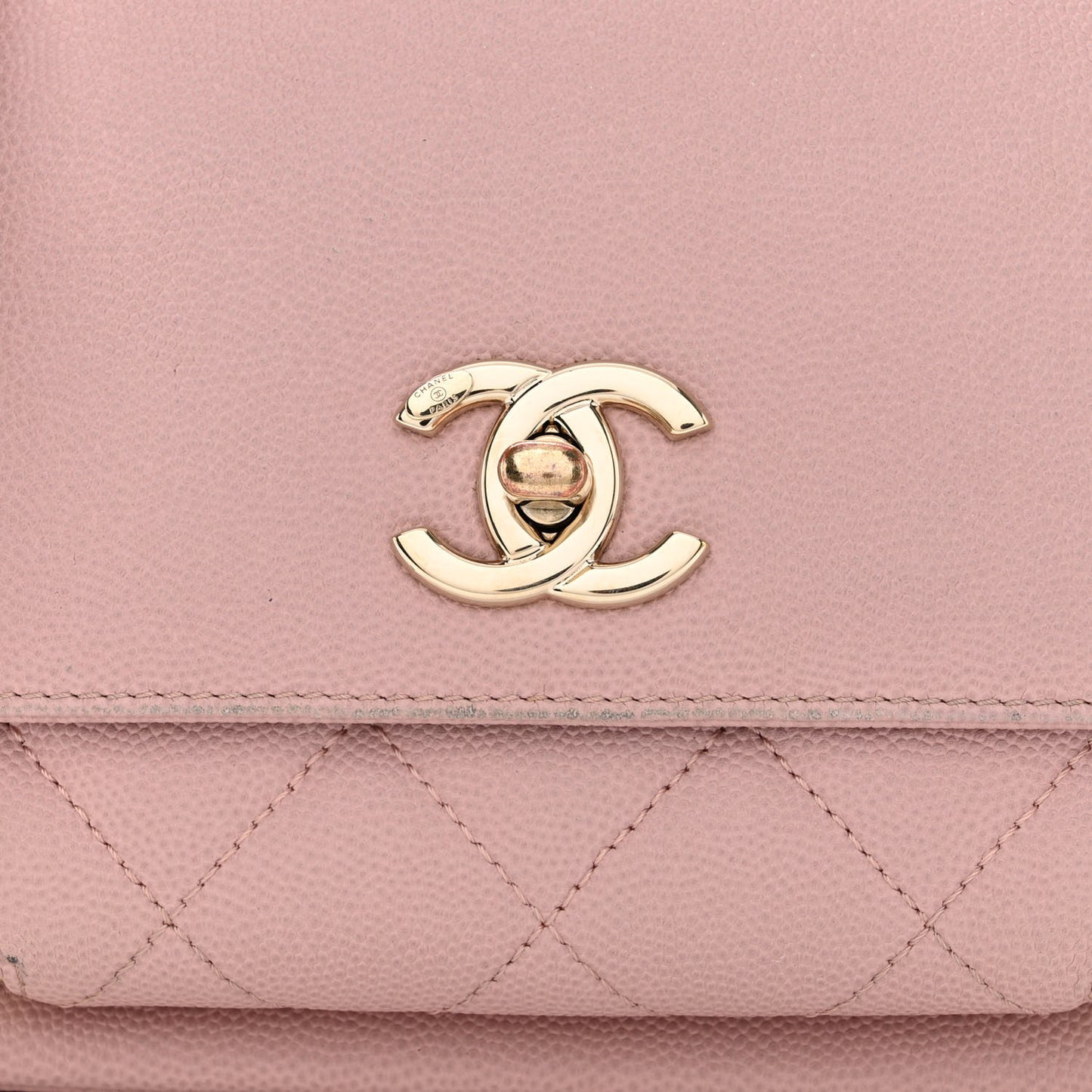 Caviar Quilted Small Business Affinity Flap Light Pink
