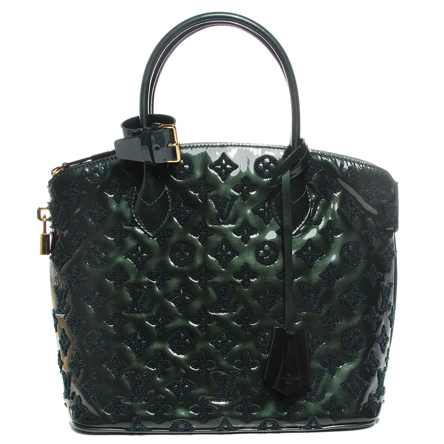 Patent Lambskin Fascination Lockit Vert Fonce