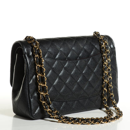 Chanel Caviar Quilted Jumbo Double Flap Black 3 of 9