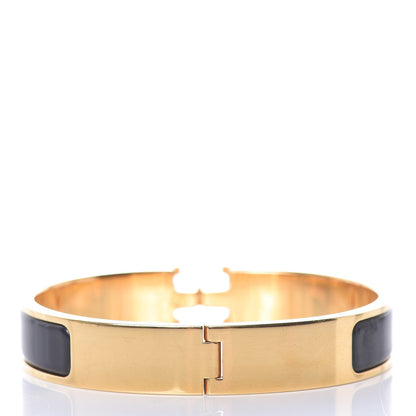 Hermes Enamel Narrow Clic Clac H Bracelet GM Black 3 of 6