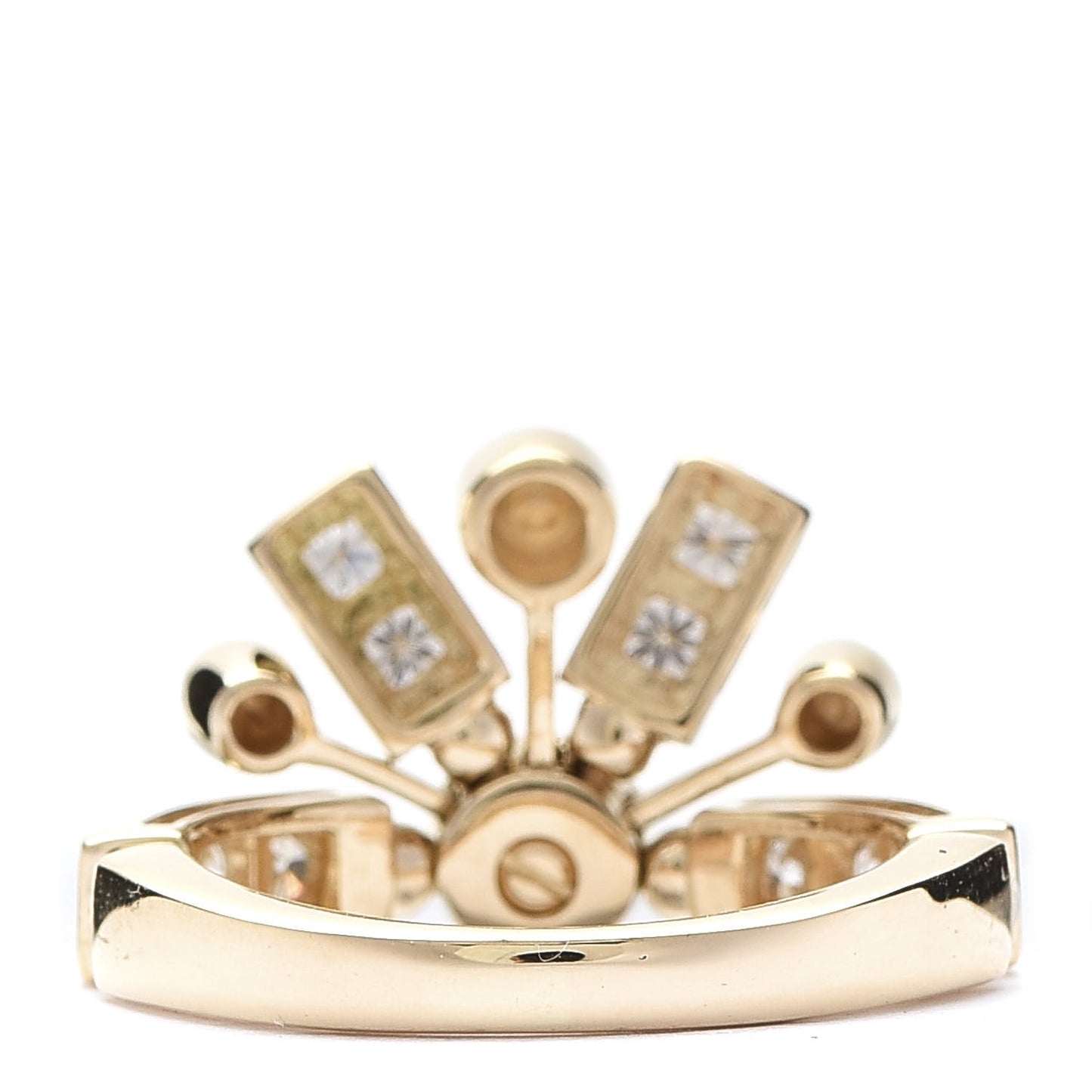 18K Yellow Gold Diamond Astrale Fireworks Ring 49 4.75