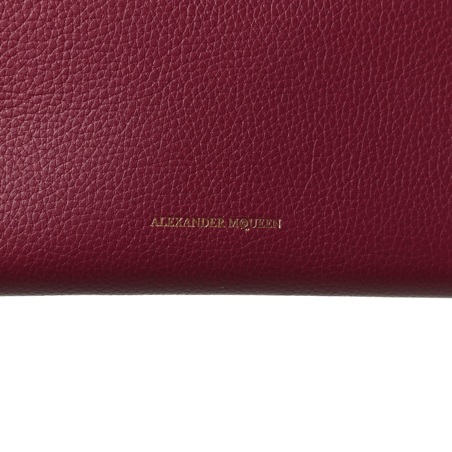 Pebbled Calfskin Skull Continental Zip Wallet Oxblood