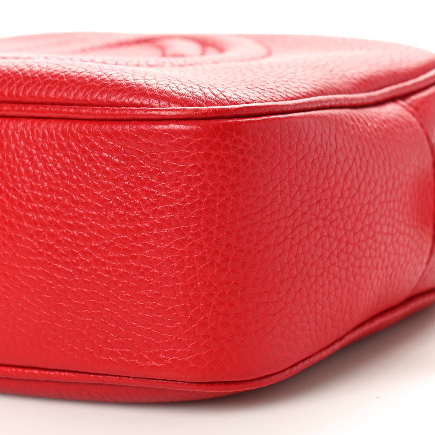 Pebbled Calfskin Small Soho Disco Bag Tabasco Red