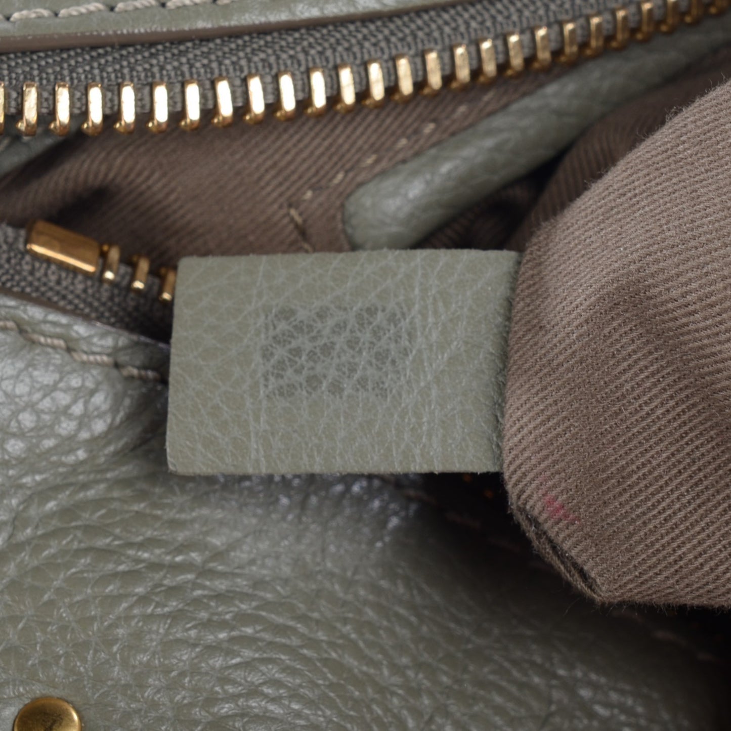 Calfskin Small Marcie Satchel Baobab Green