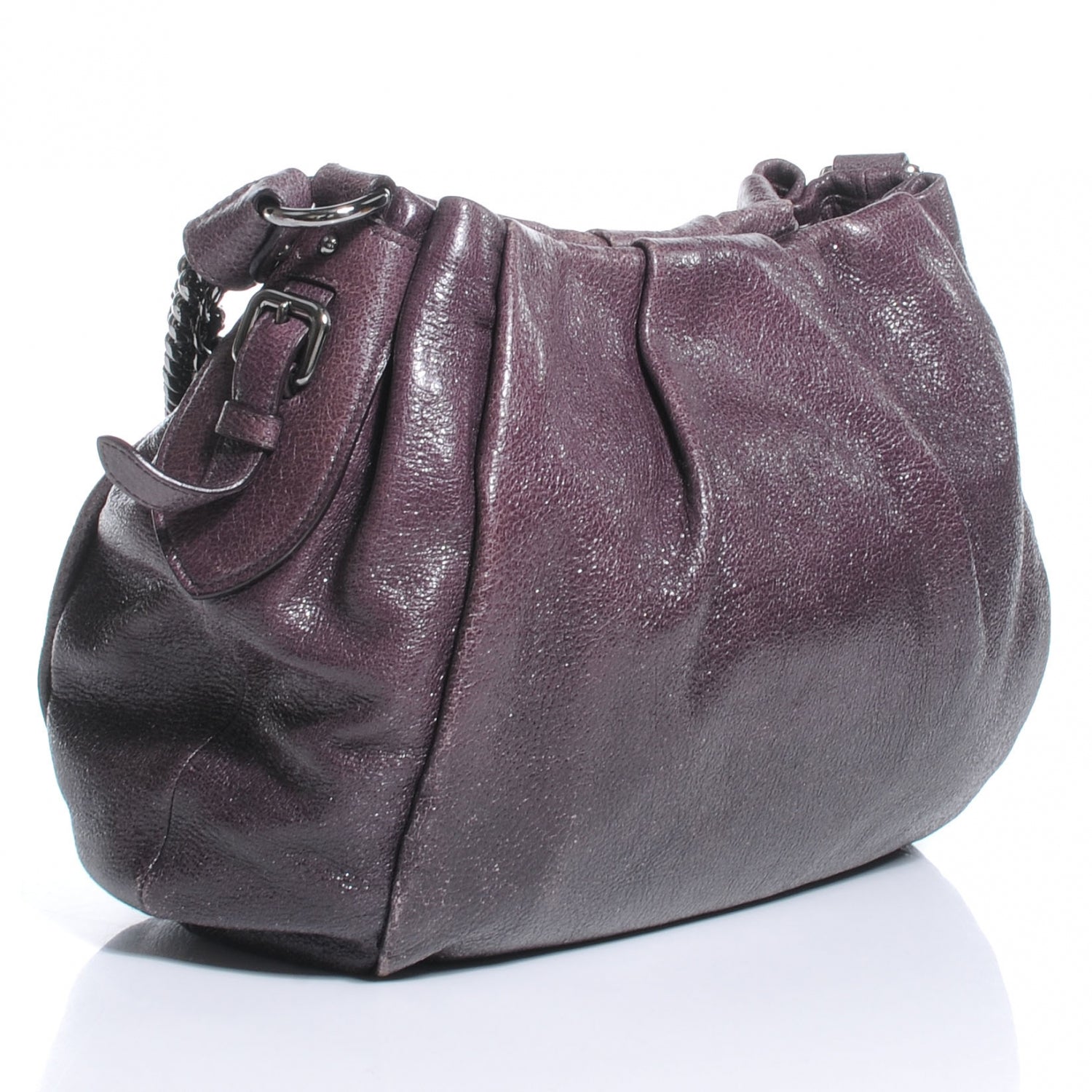 Prada Cervo Lux Chain Shoulder Bag Mirtillo Sfumato 3 of 9