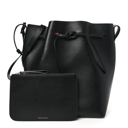 Mansur Gavriel Vegetable Tanned Calfskin Bucket Bag Black Dolly 3 of 14