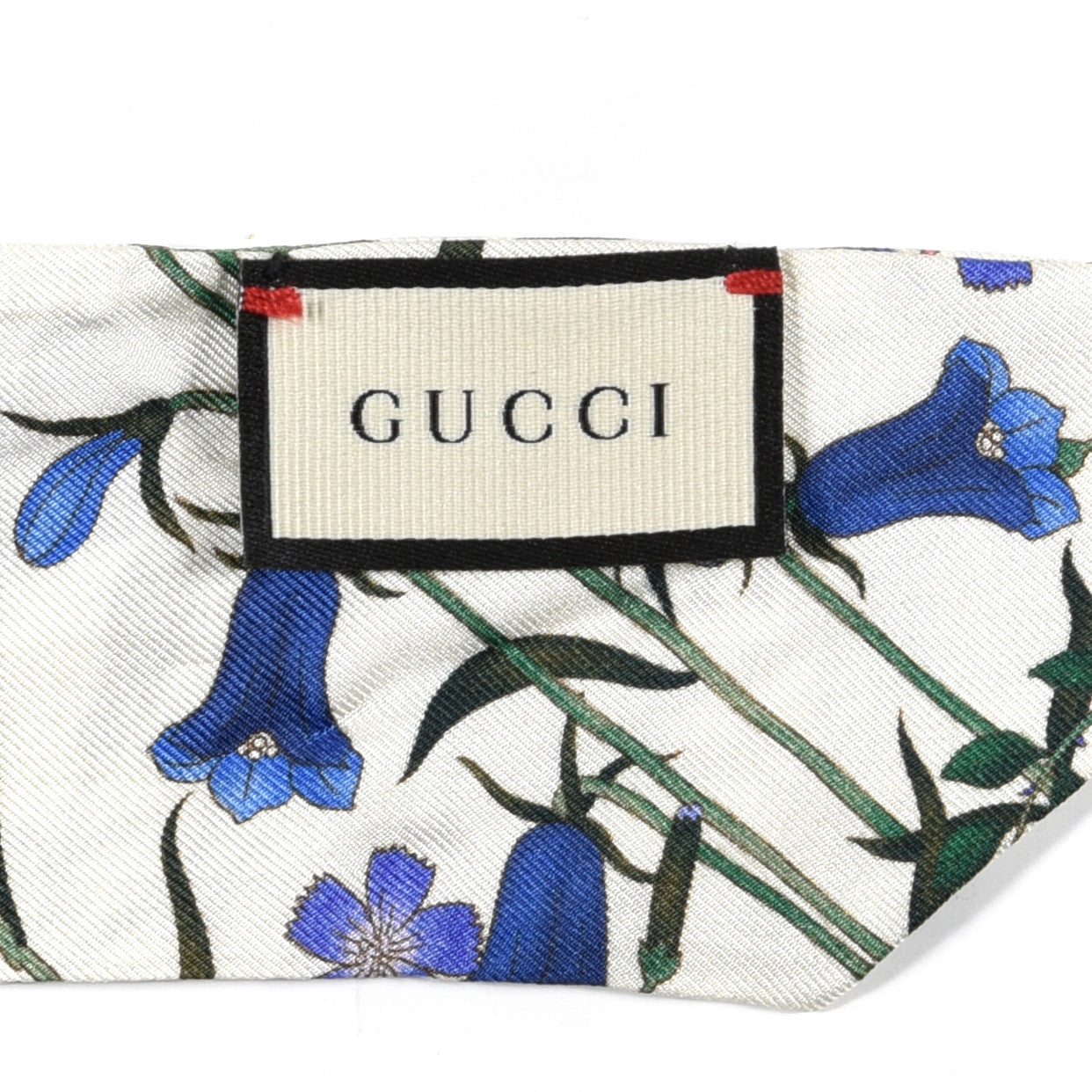 Silk Floral Neck Bow Scarf Multicolor