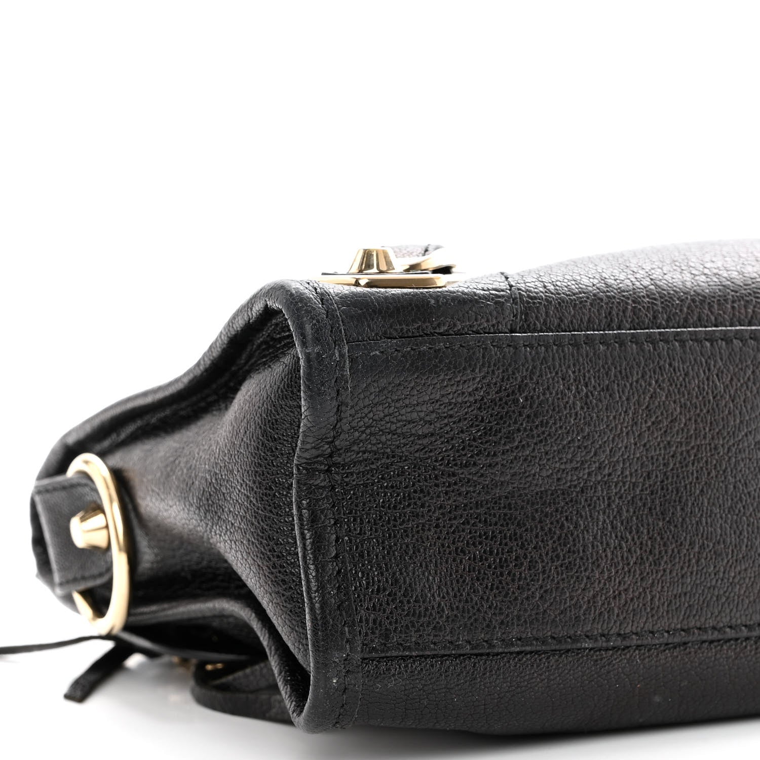 Balenciaga Chevre Gold Metallic Edge Hardware Mini City Black 8 of 9