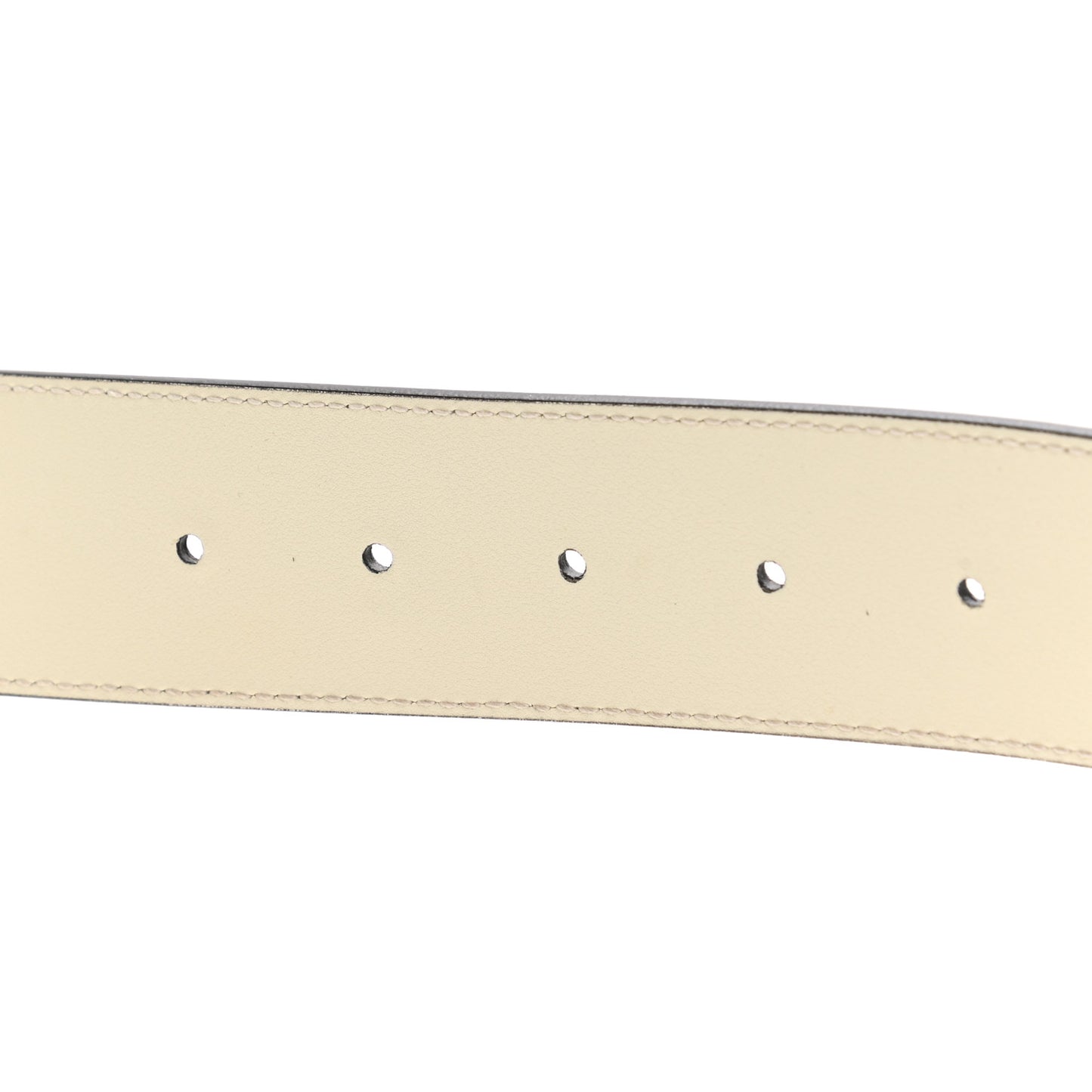 Calfskin Double G 40mm Belt 75 30 Mystic White