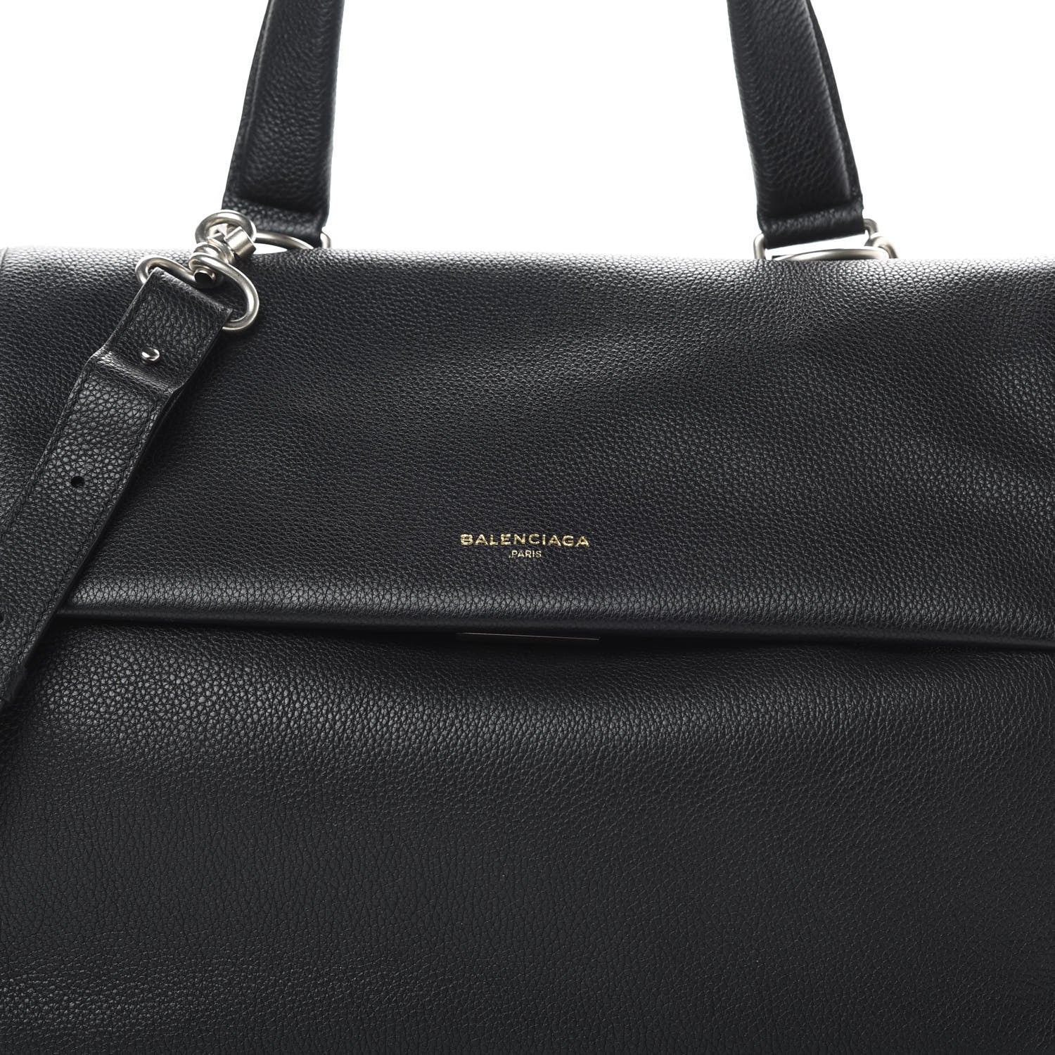 Balenciaga Veau Grana Medium Tool Satchel Black 8 of 12