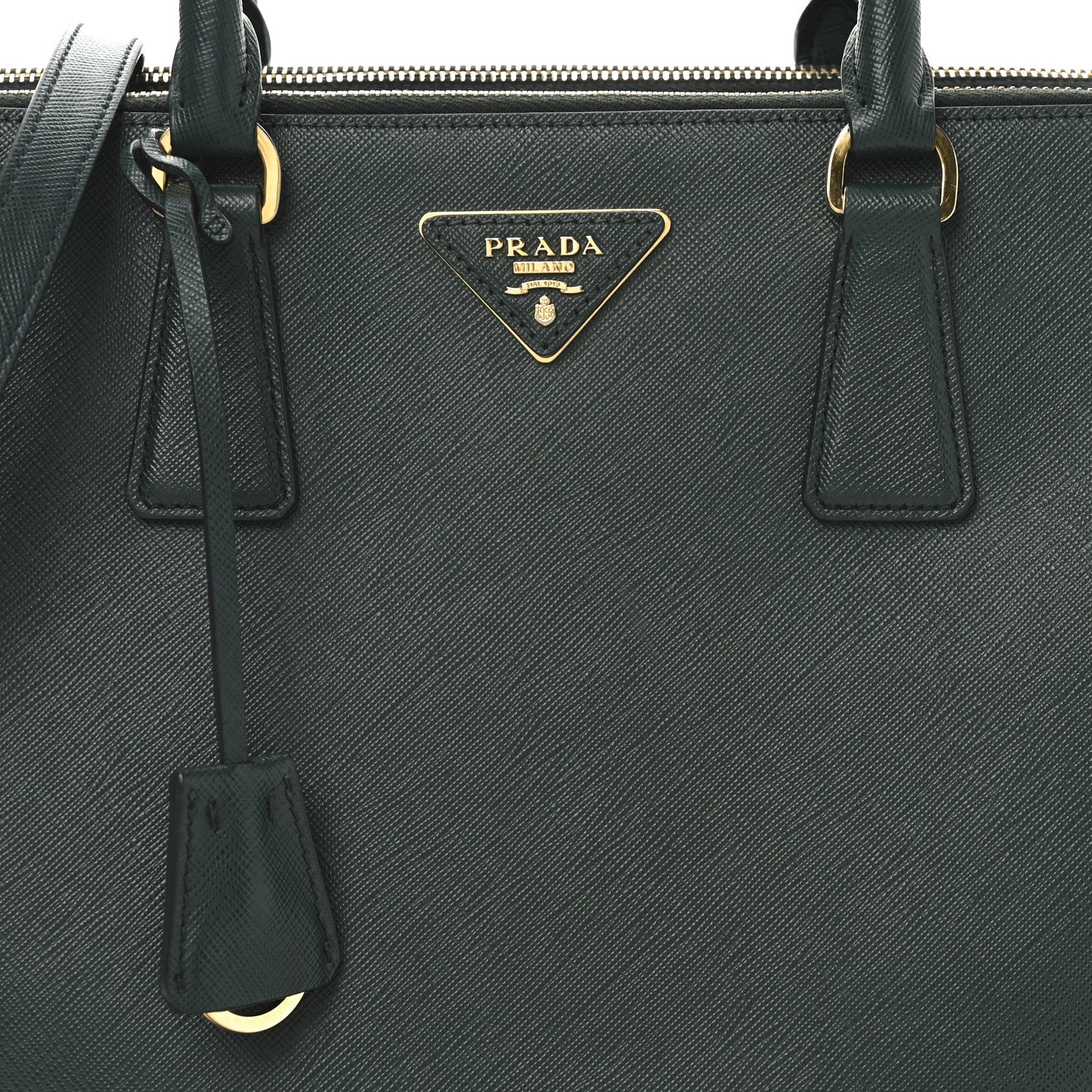 Prada Saffiano Lux Large Galleria Double Zip Tote Ottanio 6 of 8