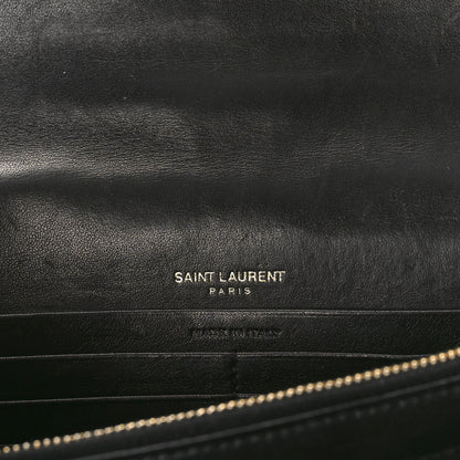 Saint Laurent Lambskin Matelasse Monogram Medium Vicky Chain Bag Black 6 of 10