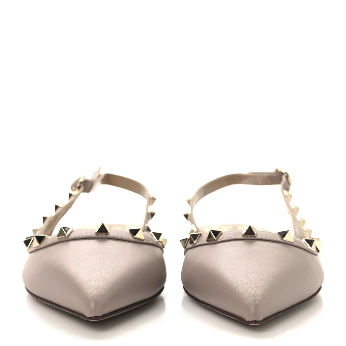 Nappa Rockstud Slingback Flats 38.5 Poudre