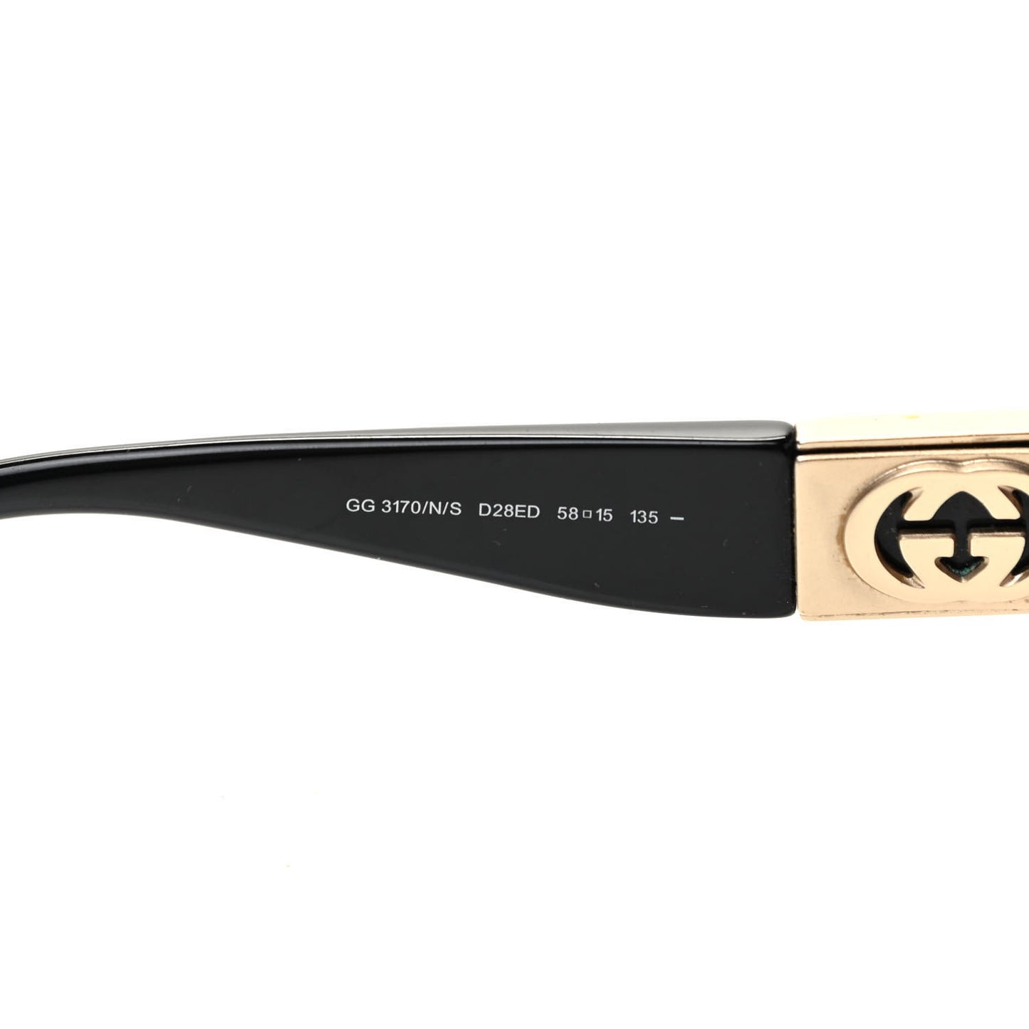 Acetate Oversize Square Frame Sunglasses GG3170 Black