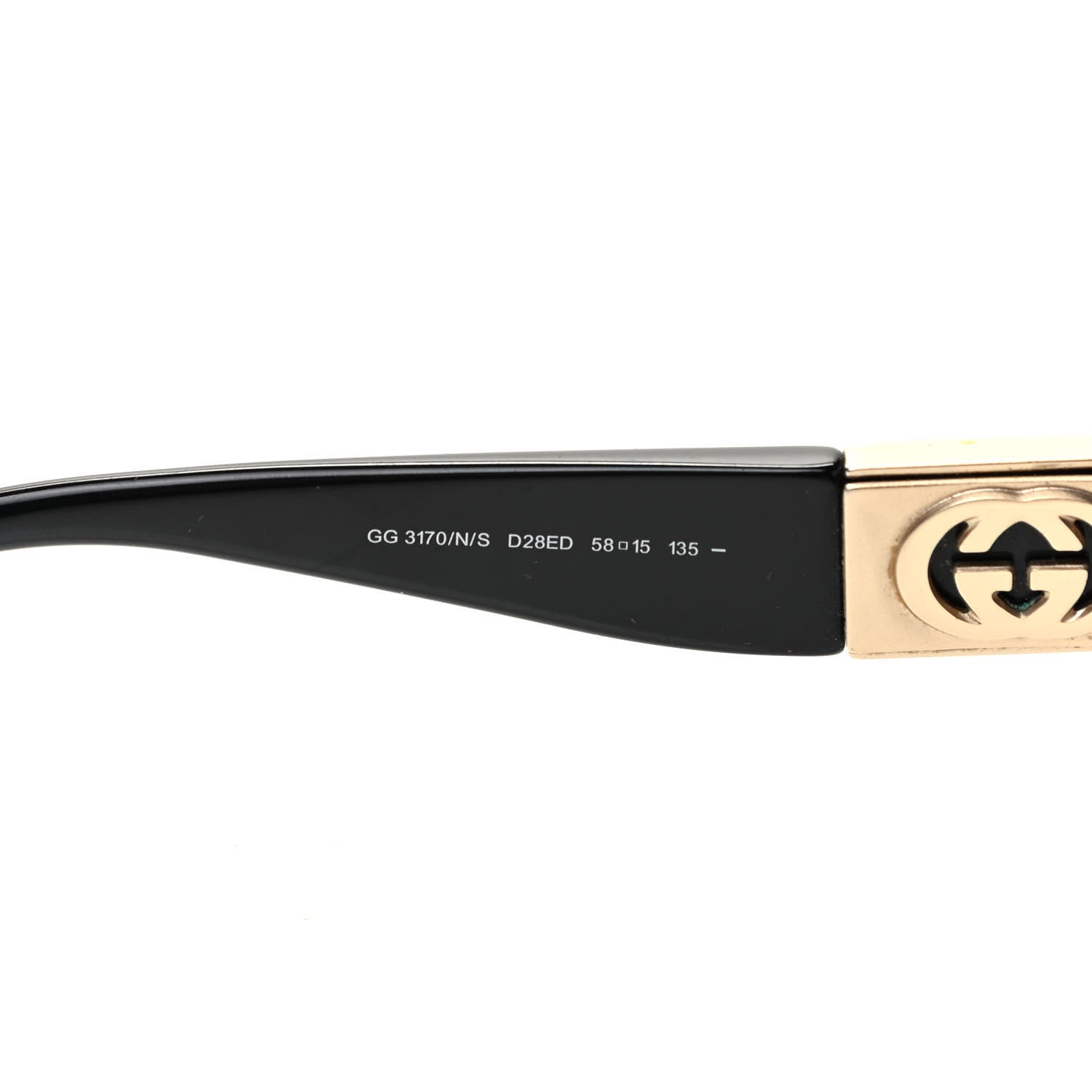 Gucci Acetate Oversize Square Frame Sunglasses GG3170 Black 5 of 7