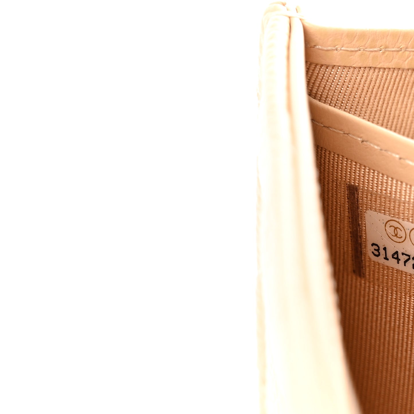 Caviar Quilted Large Gusset Flap Wallet Beige