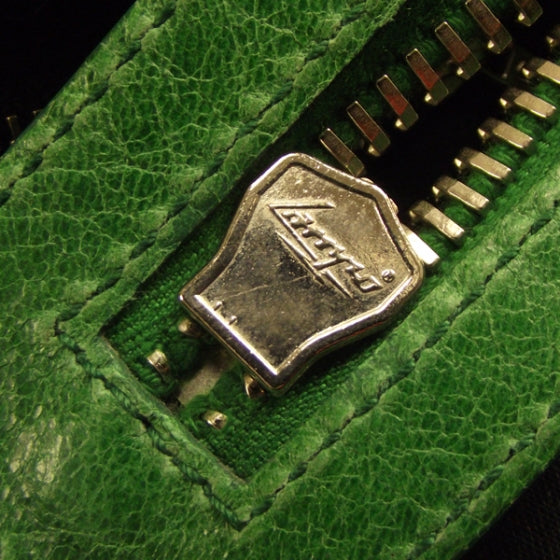 Agneau Giant 21 Silver Hardware CIty Pommier Green