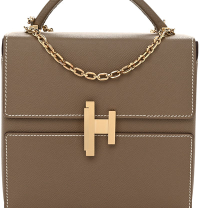 Hermes Epsom Cinhetic Boxy Top Handle Bag Etoupe 8 of 11