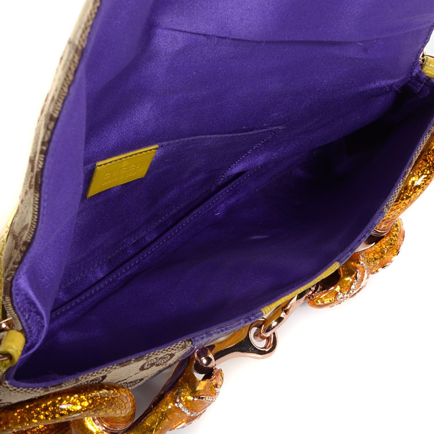 Gucci Monogram Alligator Tom Ford Snake Horsebit Clutch 95873