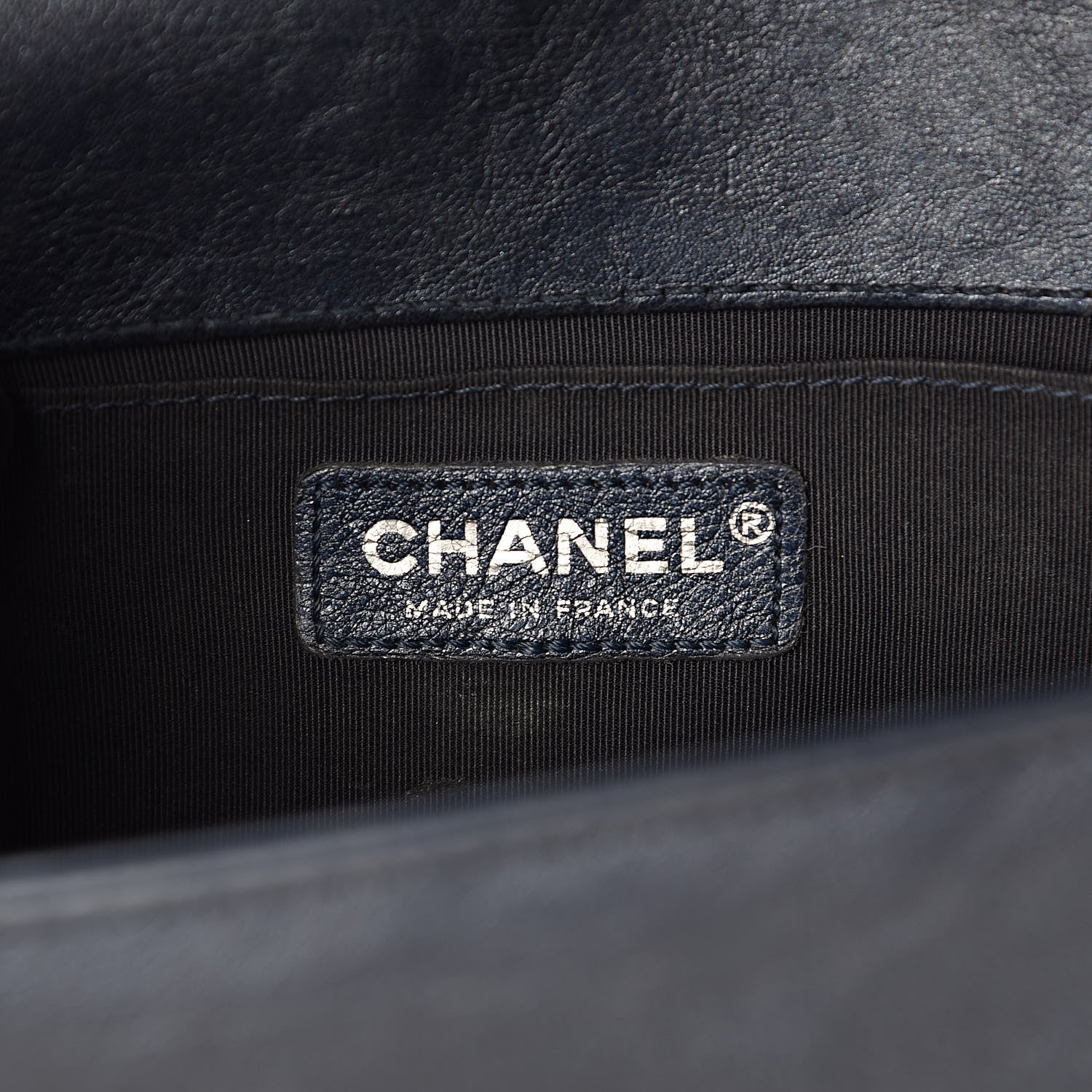 Chanel Calfskin Quilted Medium Boy Flap Dark Navy 6 of 10