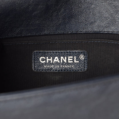 Chanel Calfskin Quilted Medium Boy Flap Dark Navy 6 of 10