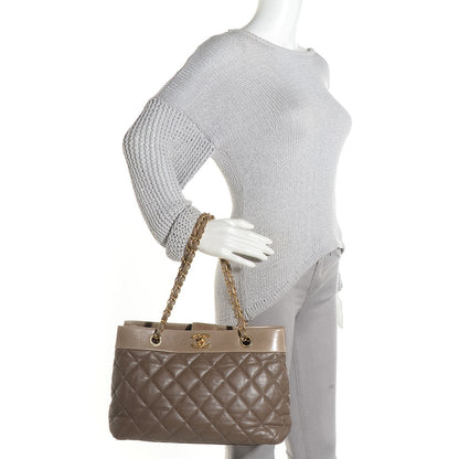 Chanel Calfskin Soft Elegance Large Tote Grey 2 of 8