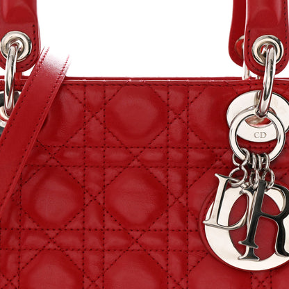 Christian Dior Lambskin Cannage Large Lady Dior Red 8 of 10
