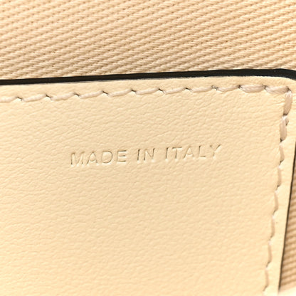 Valentino Garavani Raffia Toile Iconographe Calfskin Vlogo Small Loco Shoulder Bag Natural Ivory 7 of 10