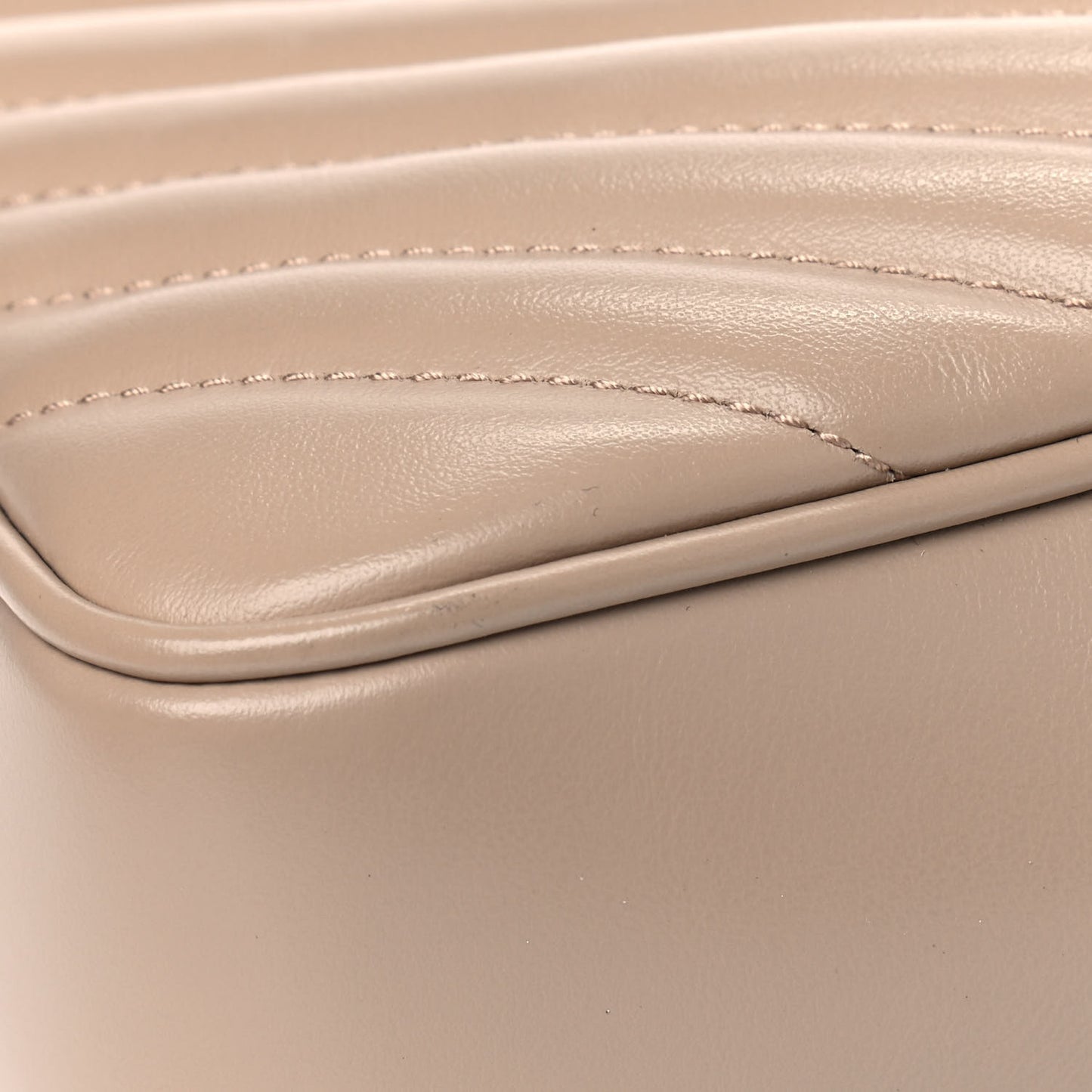 Calfskin Matelasse Monogram Lou Camera Bag Dark Beige