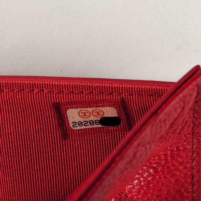 Chanel Caviar Quilted Large Flap Wallet Red 8 of 8