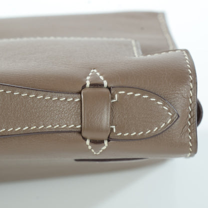 Hermes Swift Kelly Pochette Clutch Etoupe 15 of 18