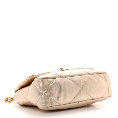 Chanel Metallic Lambskin Quilted Medium Chanel 19 Flap Gold 4 of 10