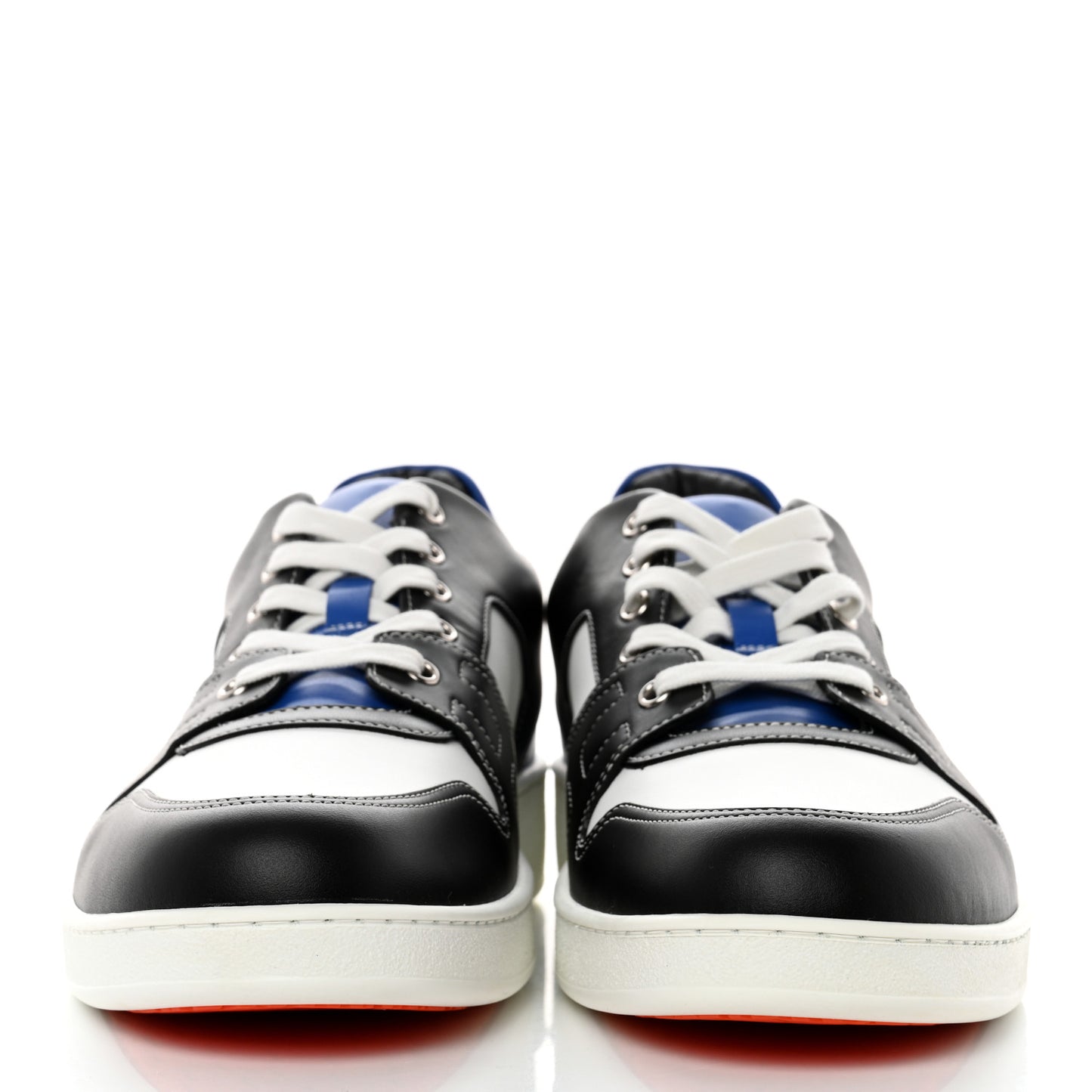 Calfskin Mens Free Sneakers 42 Black White Bleu Nuit