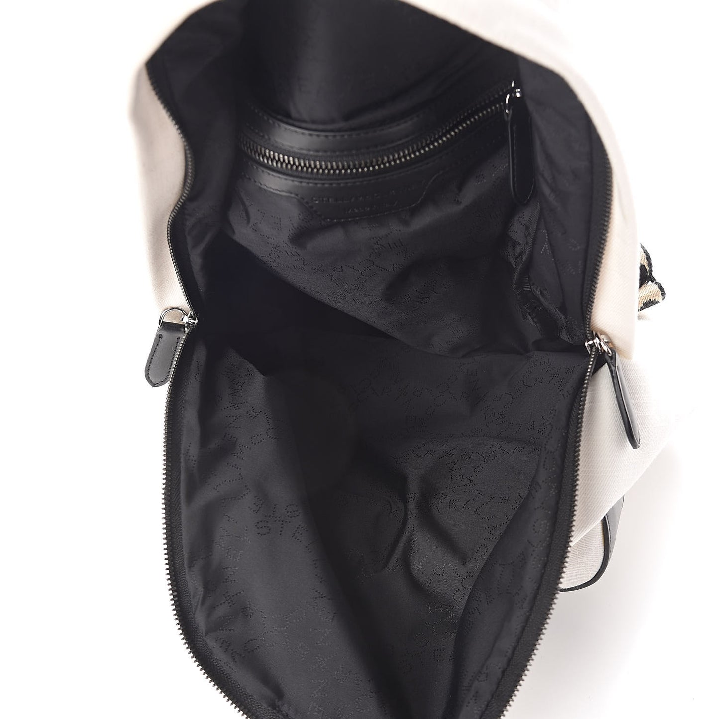 Eco Denim Logo Backpack White