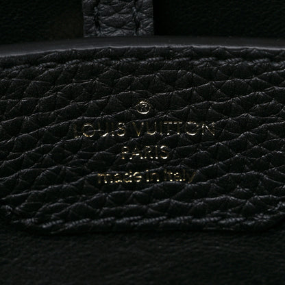 Louis Vuitton Taurillon Capucines MM Black Arizona Beige Ruby Red 6 of 8