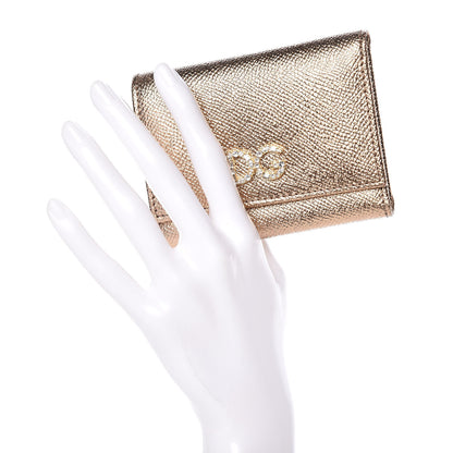 Dolce & Gabbana Laminato Dauphine French Flap Wallet Oro Antico 2 of 7