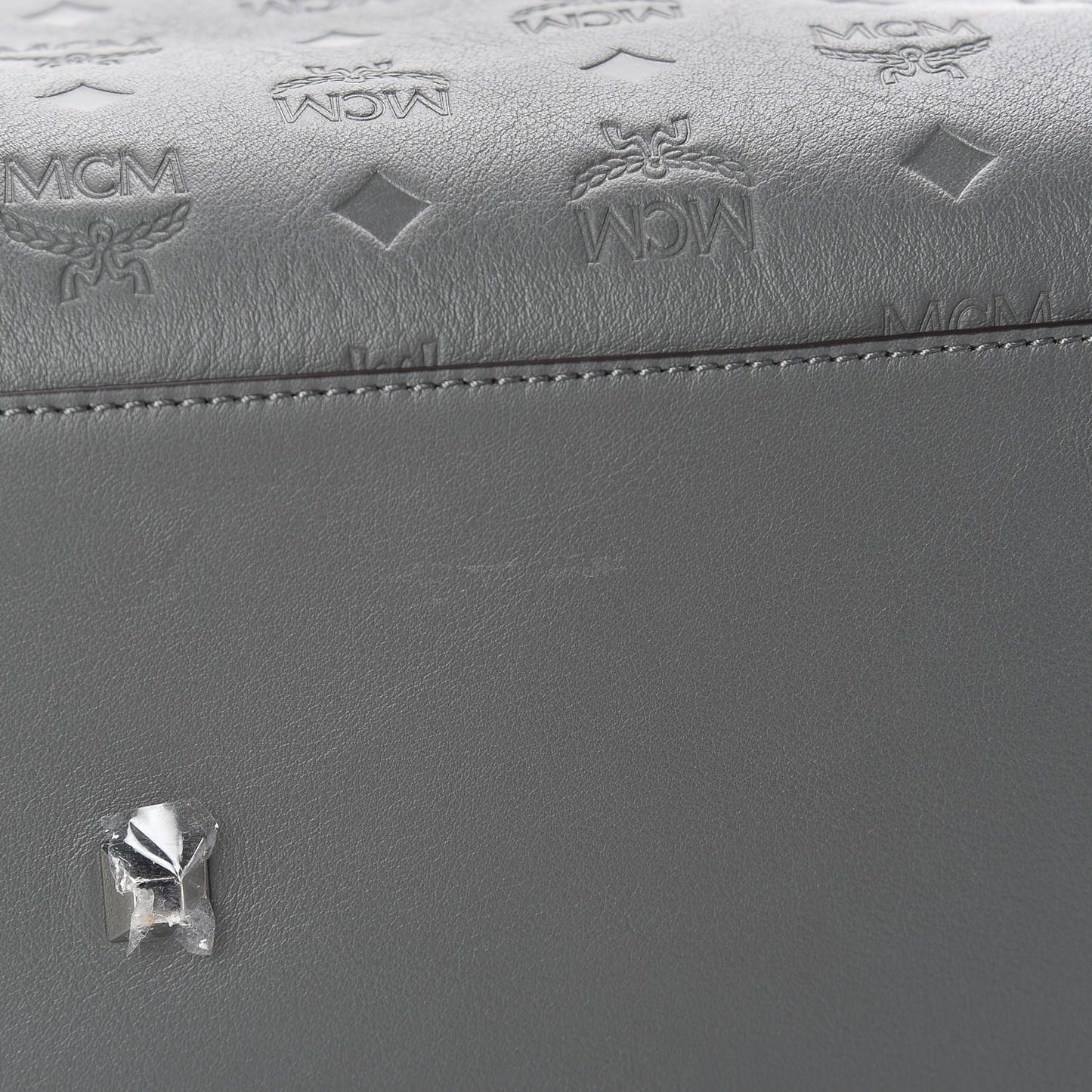 Calfskin Ottomar Monogram Essential Boston Bag Grey