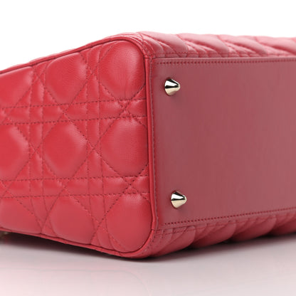 Christian Dior Lambskin Cannage Medium Lady Dior Red 8 of 10