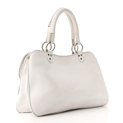 Christian Dior Calfskin Braided Gaucho Double Saddle Bag White 3 of 16