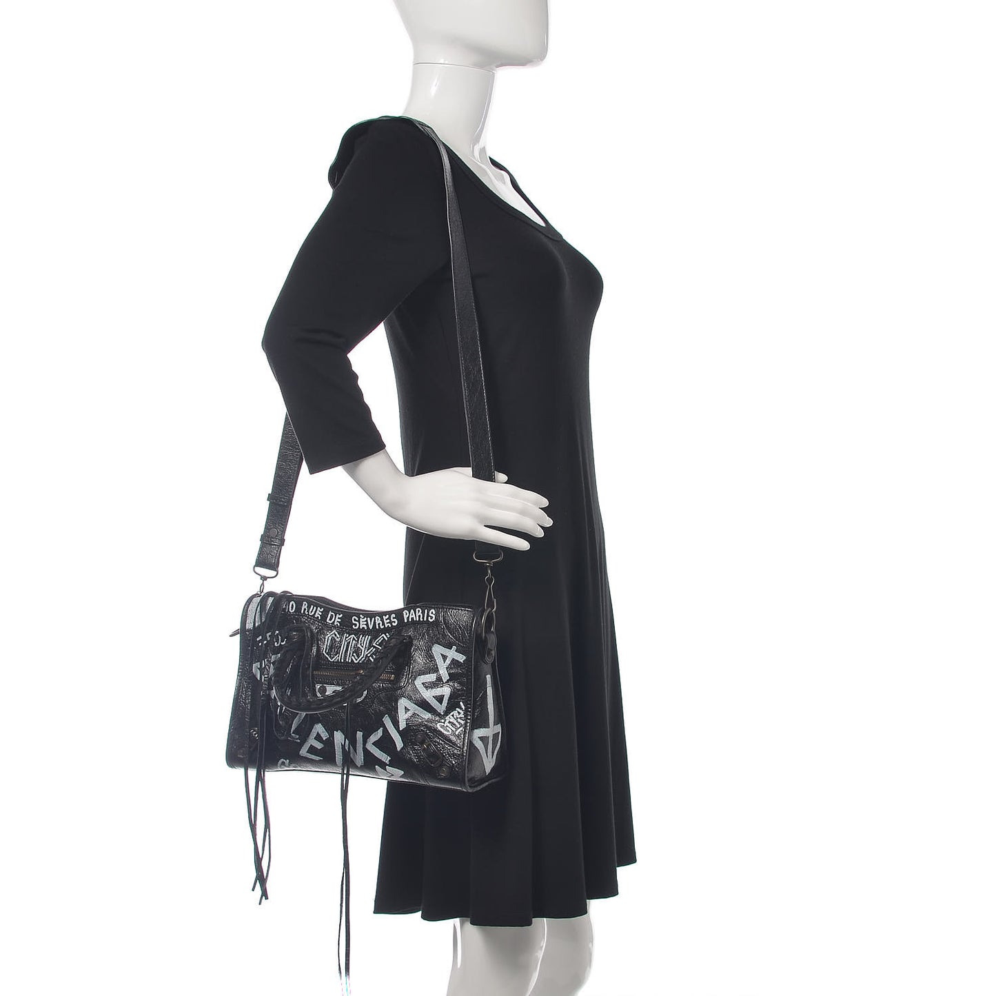 Agneau Classic Hardware Graffiti All Over S City Black