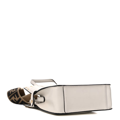 Fendi Vitello Grace Matte Small Flip Tote White Ice 6 of 15