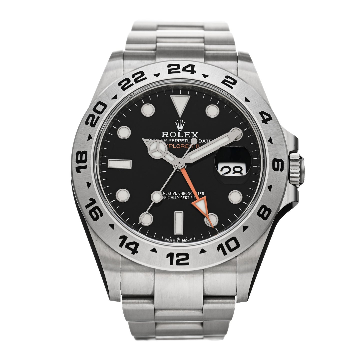 Stainless Steel 42mm Oyster Perpetual Date Explorer II Watch Black 226570