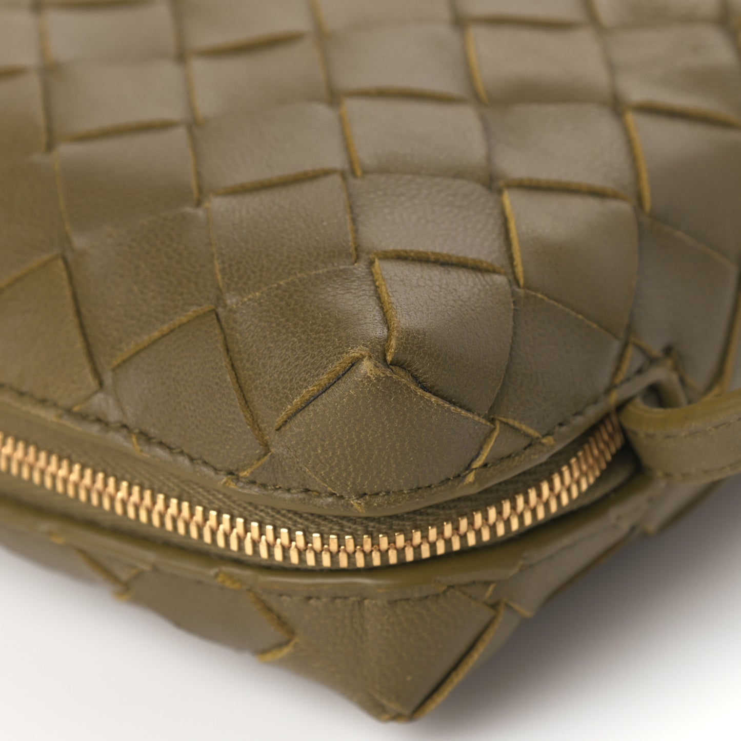 Nappa Intrecciato Mini Crossbody Mud