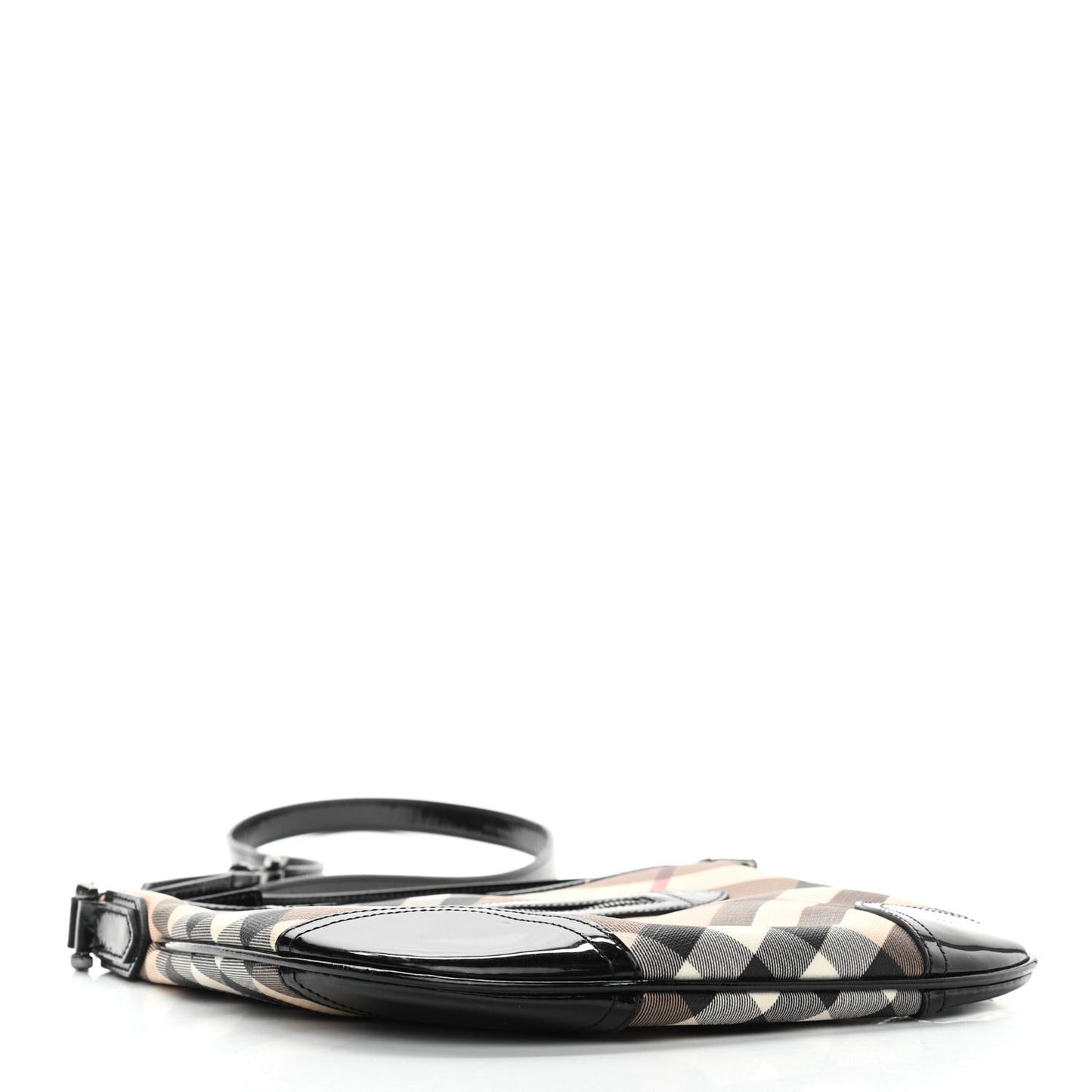 Patent Nova Check Dryden Crossbody Bag Black