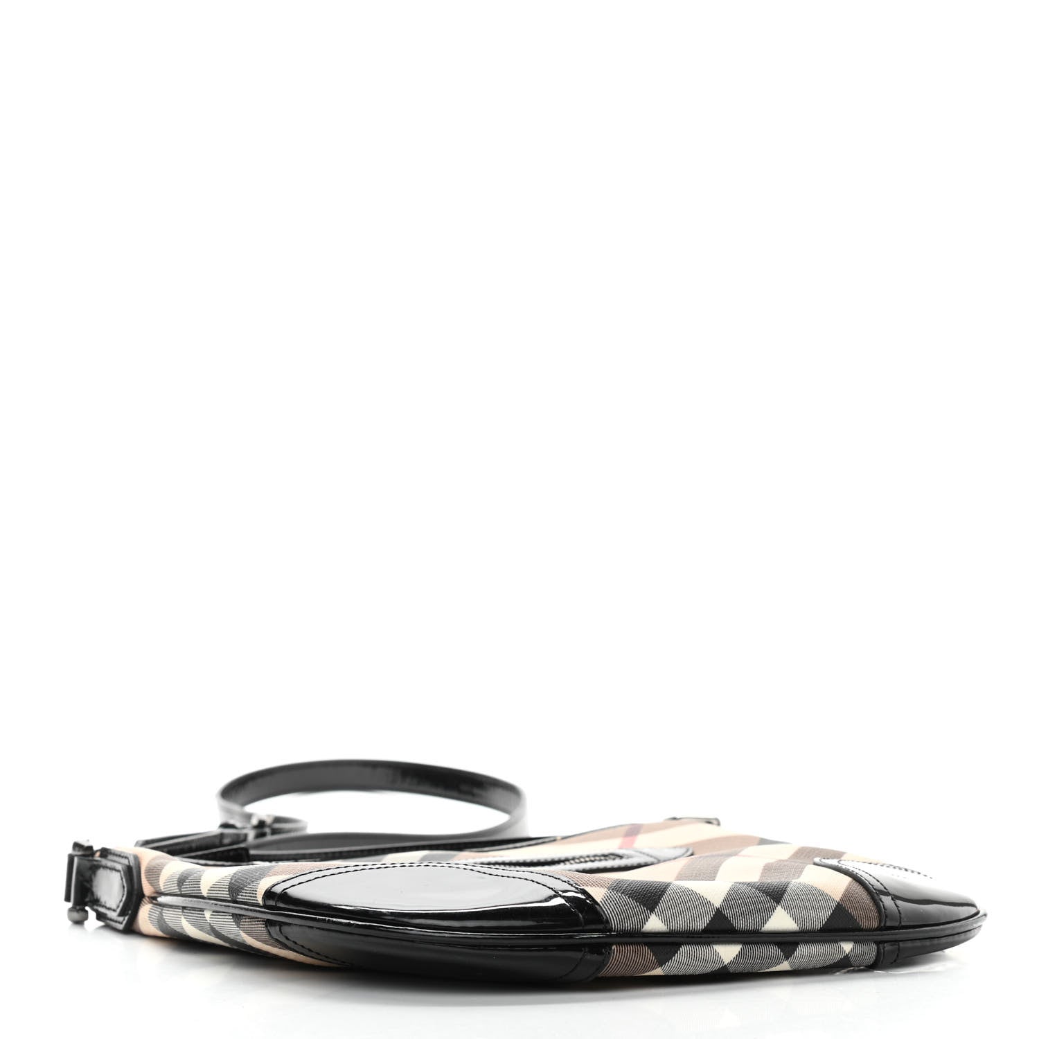 Burberry Patent Nova Check Dryden Crossbody Bag Black 4 of 11