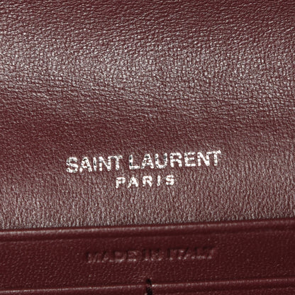 Saint Laurent Lambskin Y Quilted Monogram Large Loulou Flap Wallet Legion Red 8 of 12
