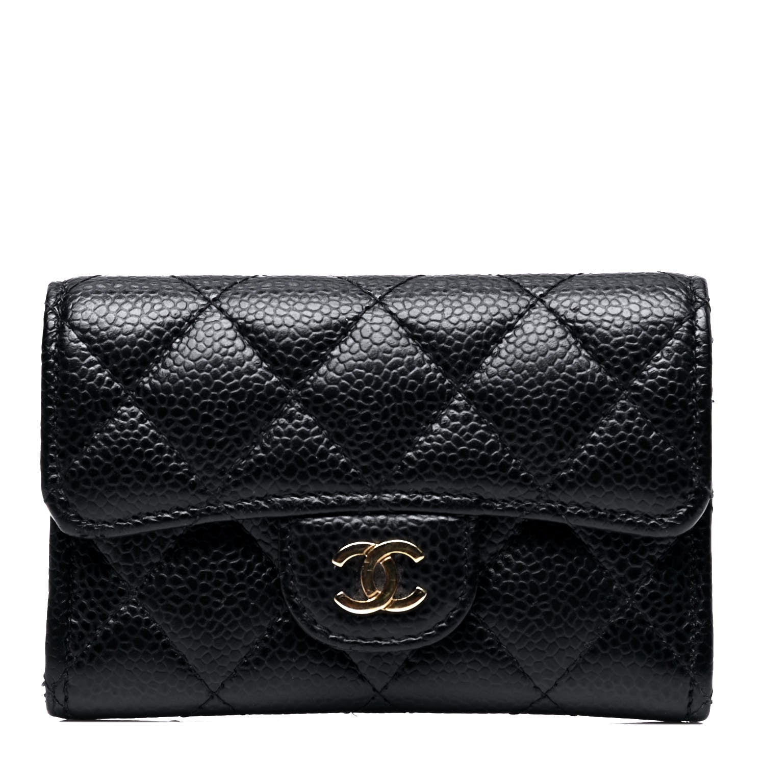 Chanel Caviar Quilted Flap Card Holder Black 1 of 5